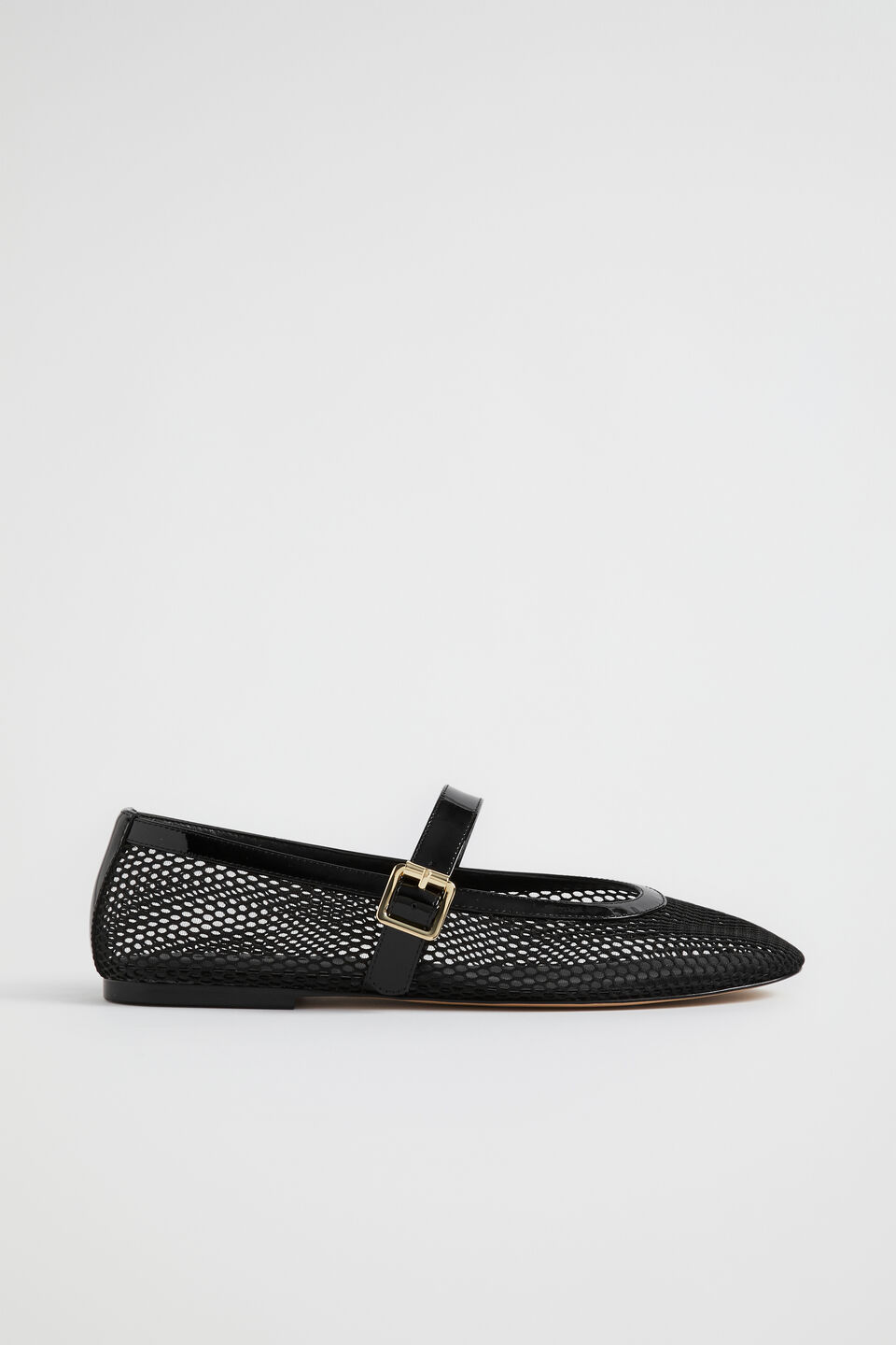 Danielle Mesh Ballet Flat  Black
