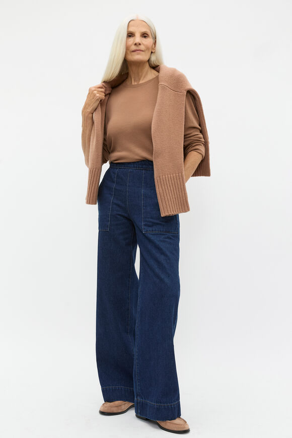 Australian Merino Relaxed Top  Amaretto  hi-res