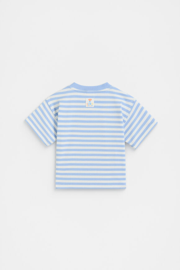 Loose Fit Rib Tee  Luna Blue  hi-res