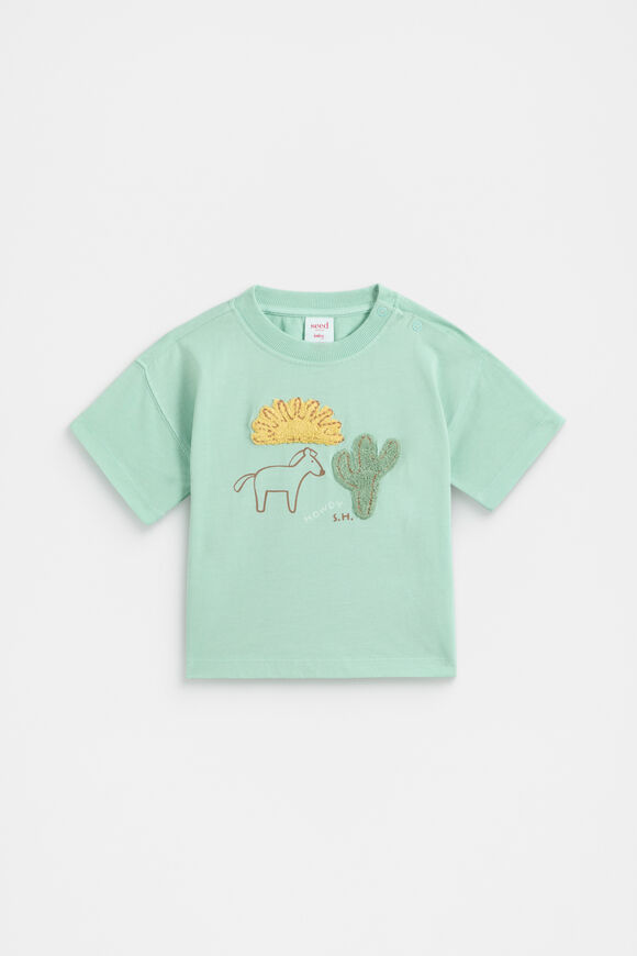 Howdy Tee  Dark Mint  hi-res