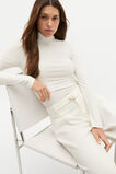 Core Rib Mock Neck Top  Cloud Cream  hi-res