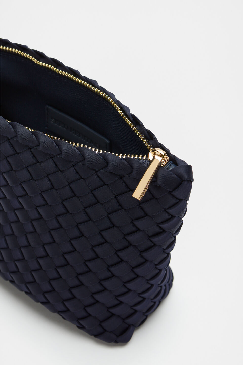 Woven Textured Pouch  Twilight Blue