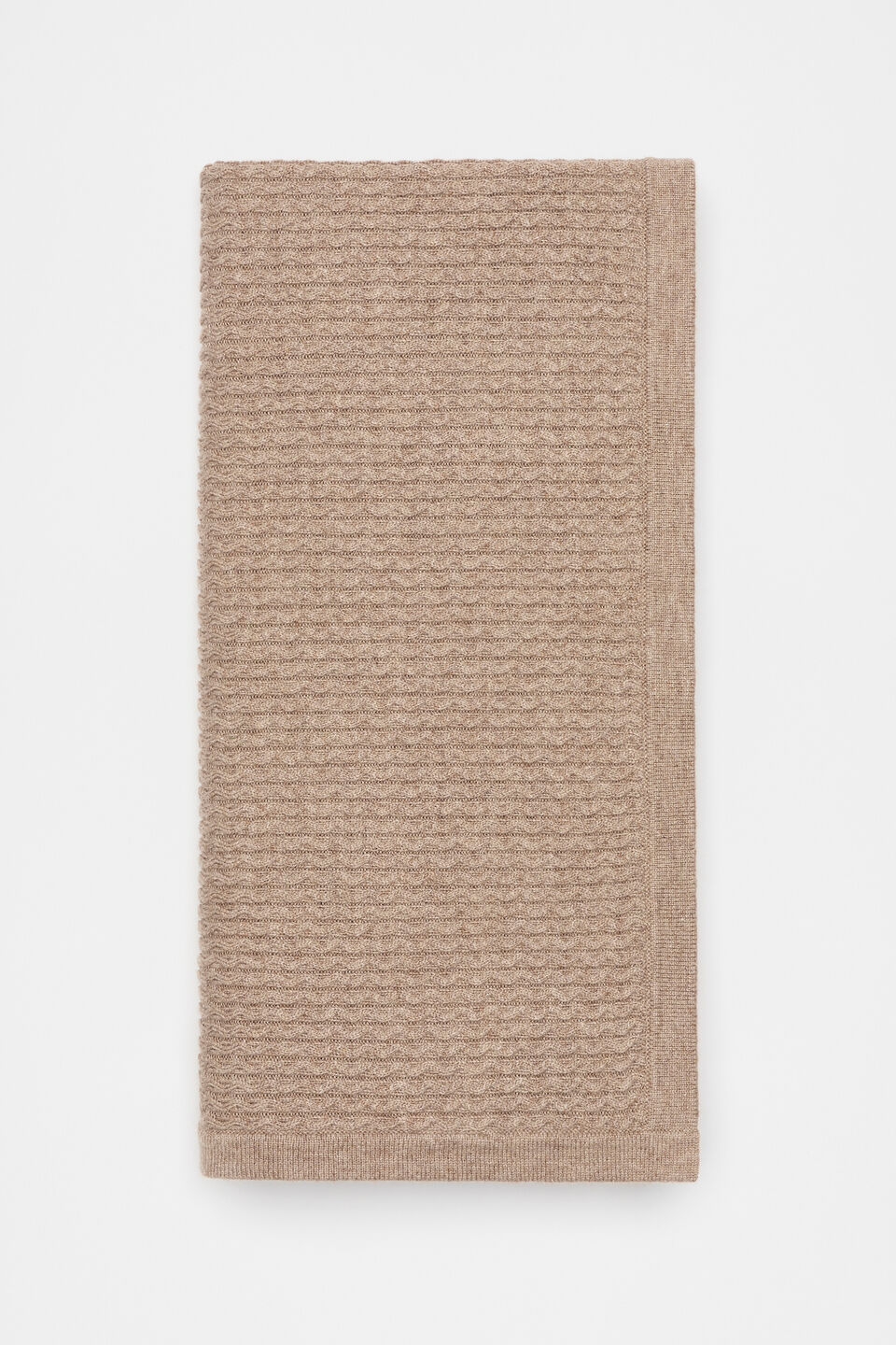 Cable Knit Blanket  Nutmeg Marle