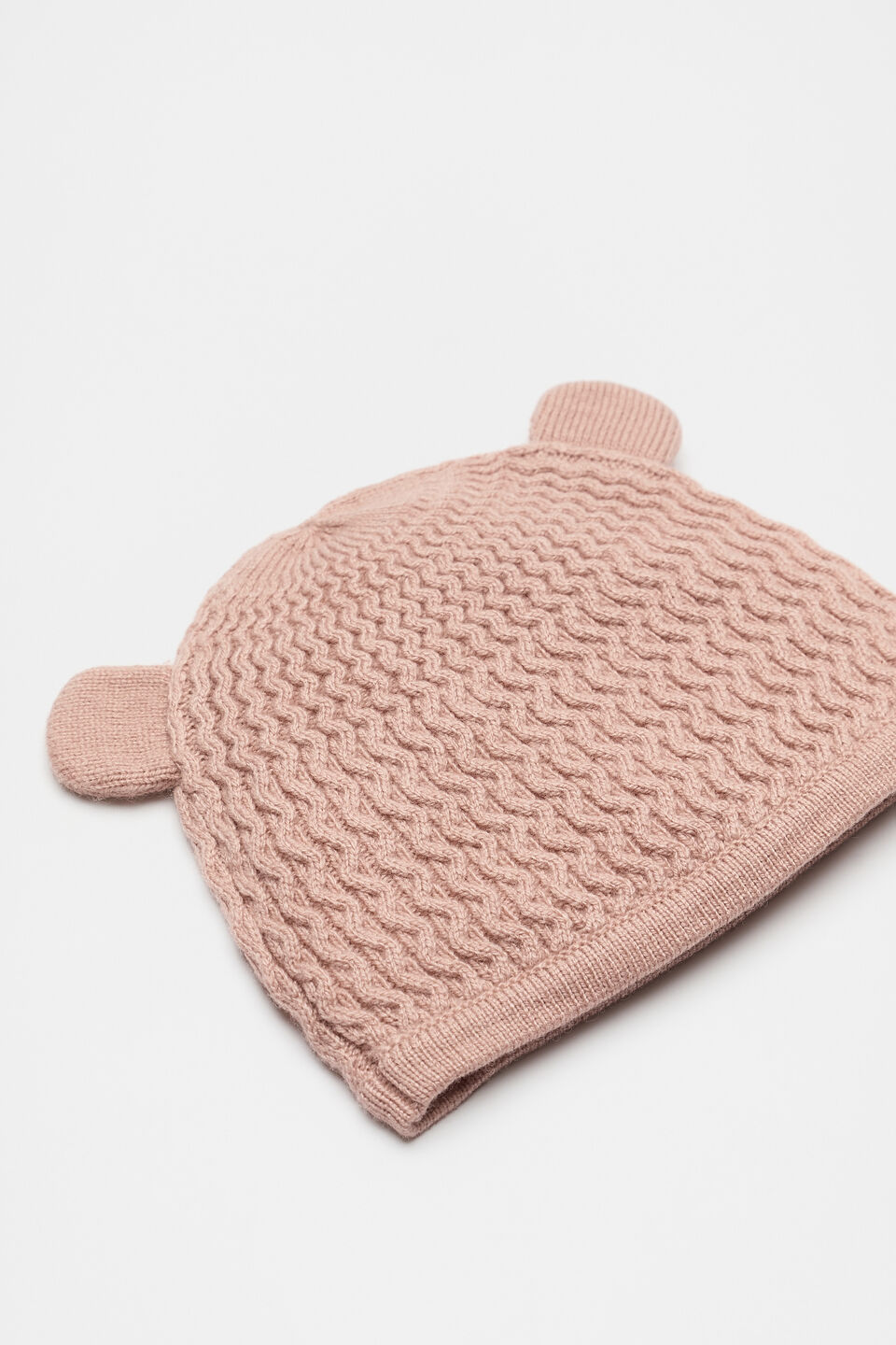 Cable Knit Beanie  Blush Pink
