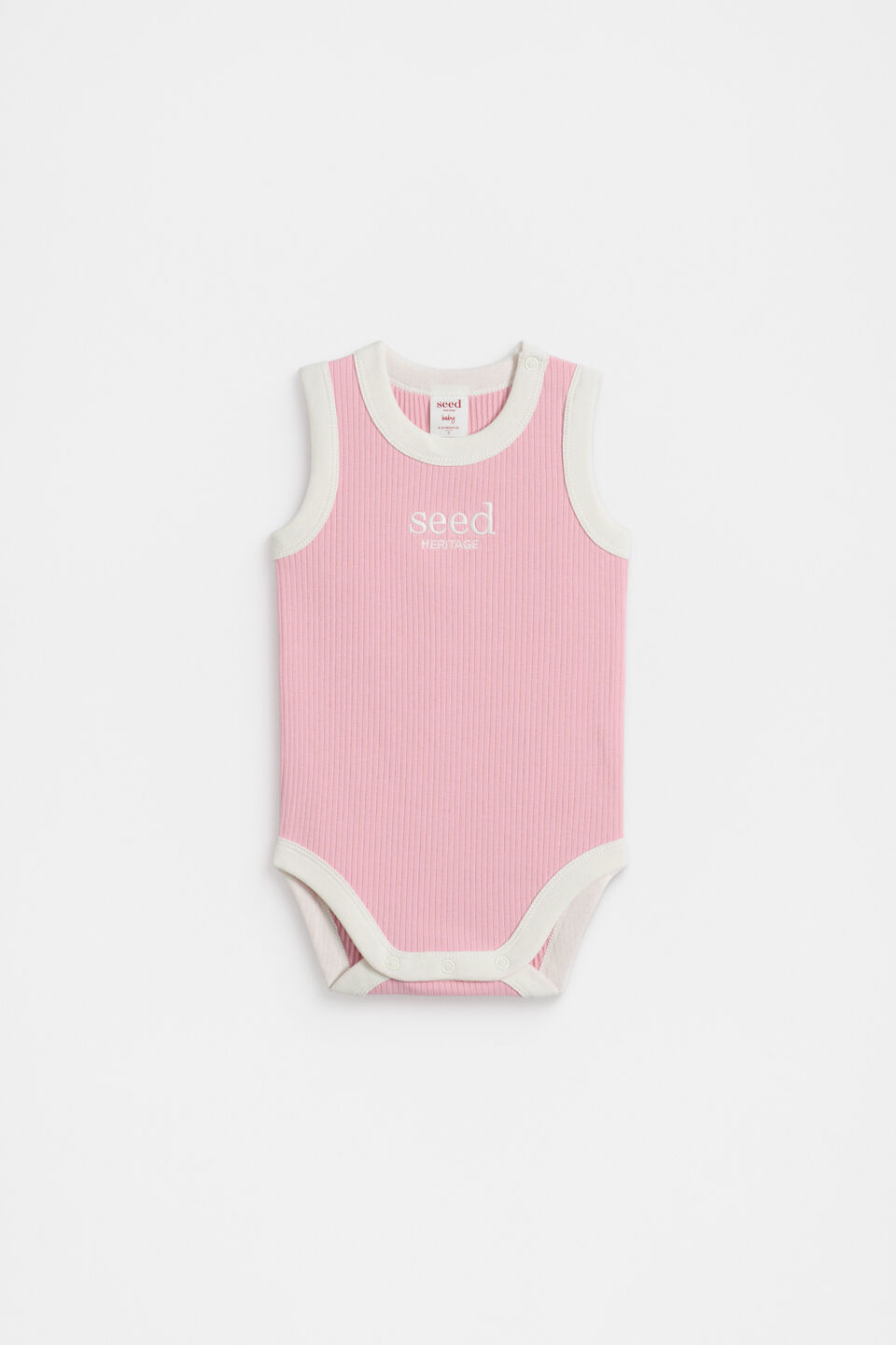 Logo Tank Bodysuit  Bubblegum