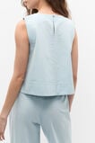 Chambray Boat Neck Shell Top  Chambray  hi-res