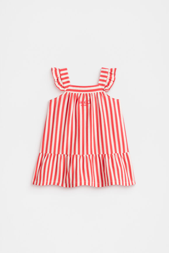 Stripe Logo Dress  Strawberry Red  hi-res
