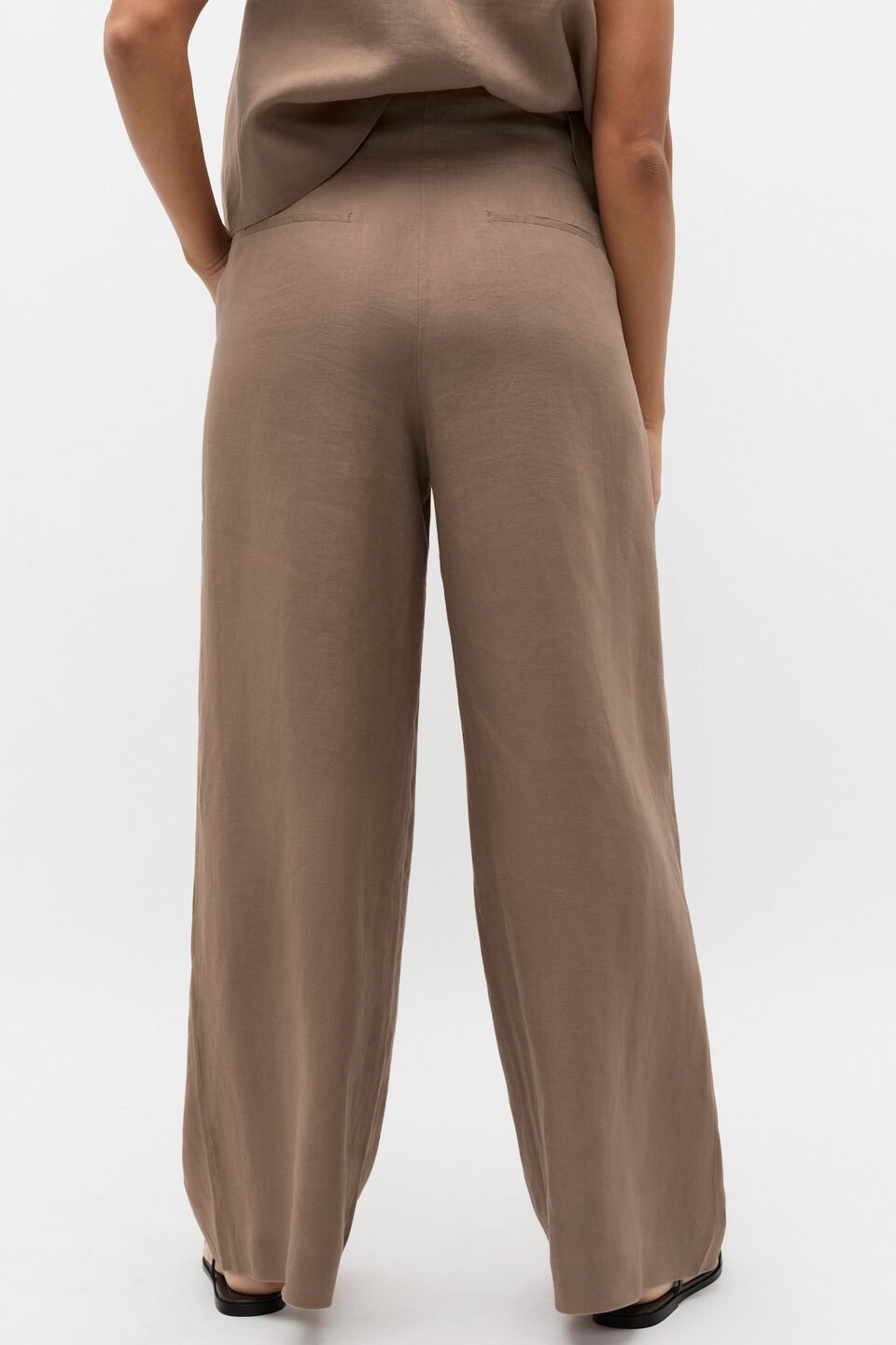 Core Linen Waisted Pant  Nutmeg