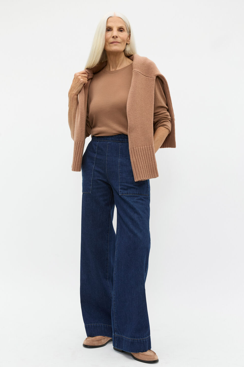 Australian Merino Relaxed Top  Amaretto