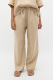 Core Linen Casual Tie Pant  Iced Latte  hi-res