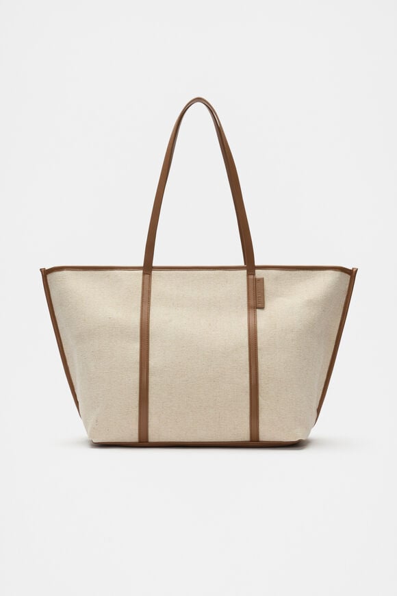 Trim Detail Tote  Deep Tan  hi-res
