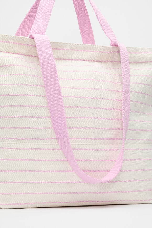 Seed Overnight Tote  Fairy Floss Stripe  hi-res
