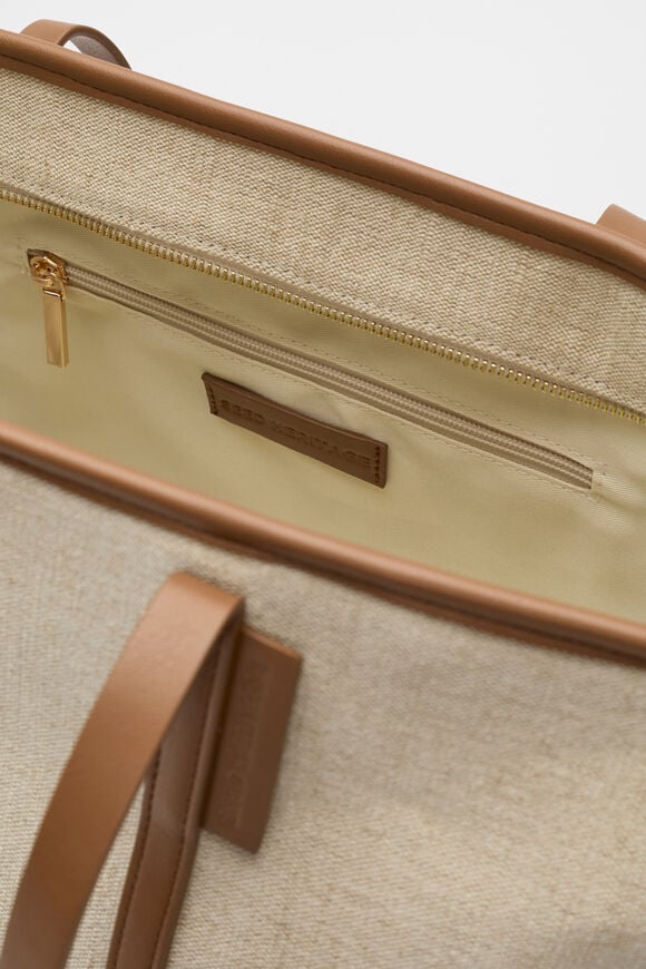 Trim Detail Tote  Deep Tan  hi-res
