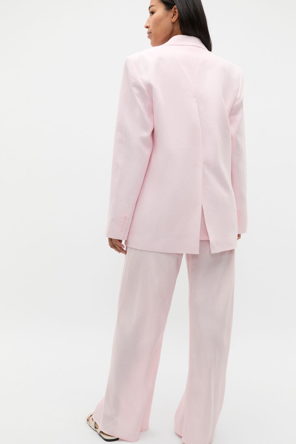 Tailored Linen Back Detail Blazer  Primrose