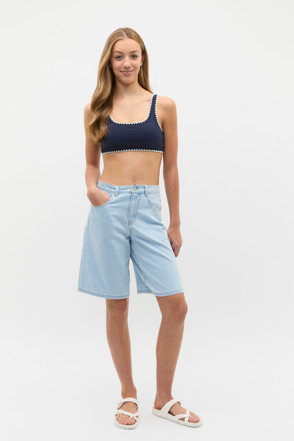 Contrast Stitch Bikini  New Navy  hi-res