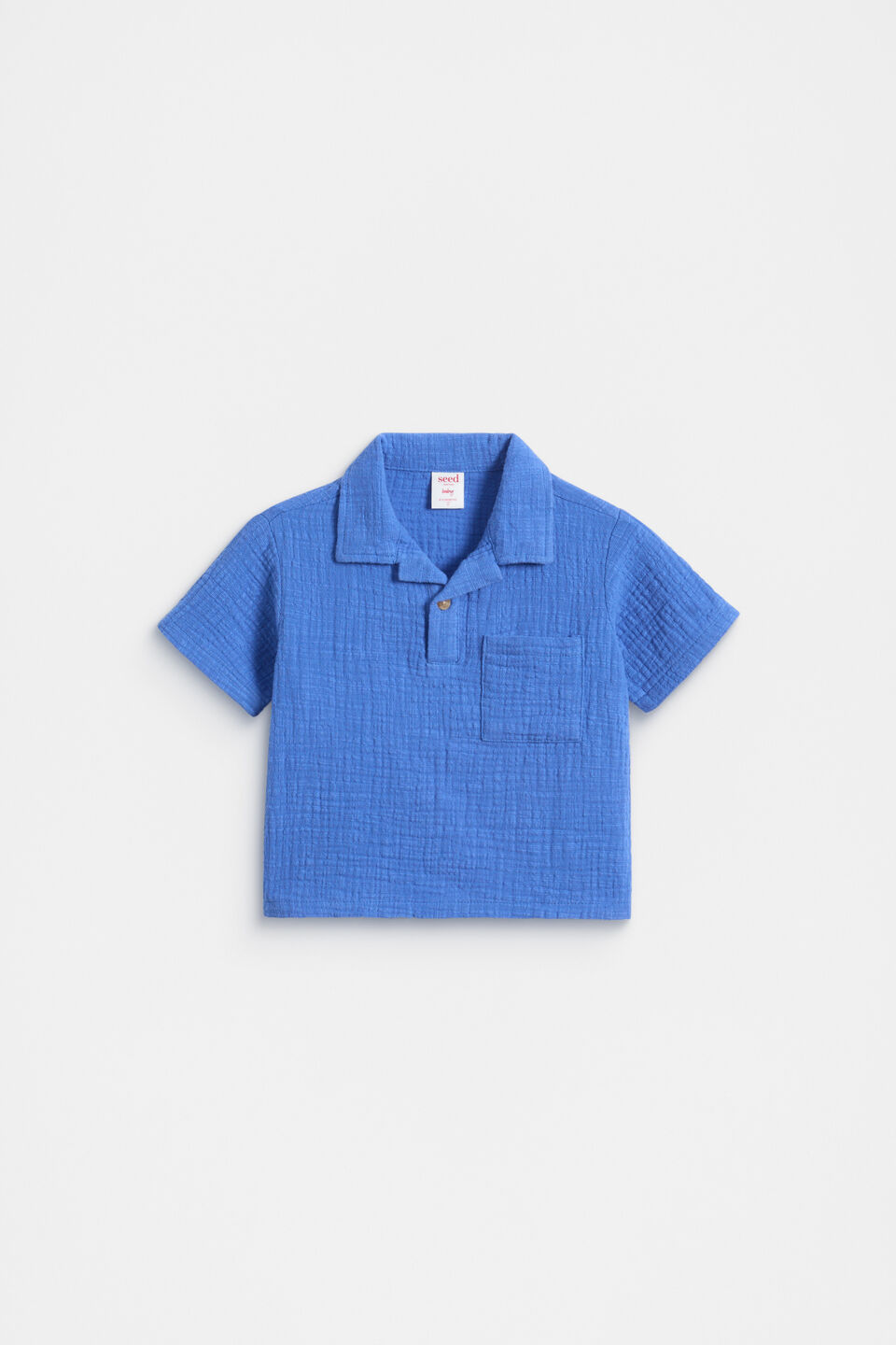 Textured Shirt  Azure Blue