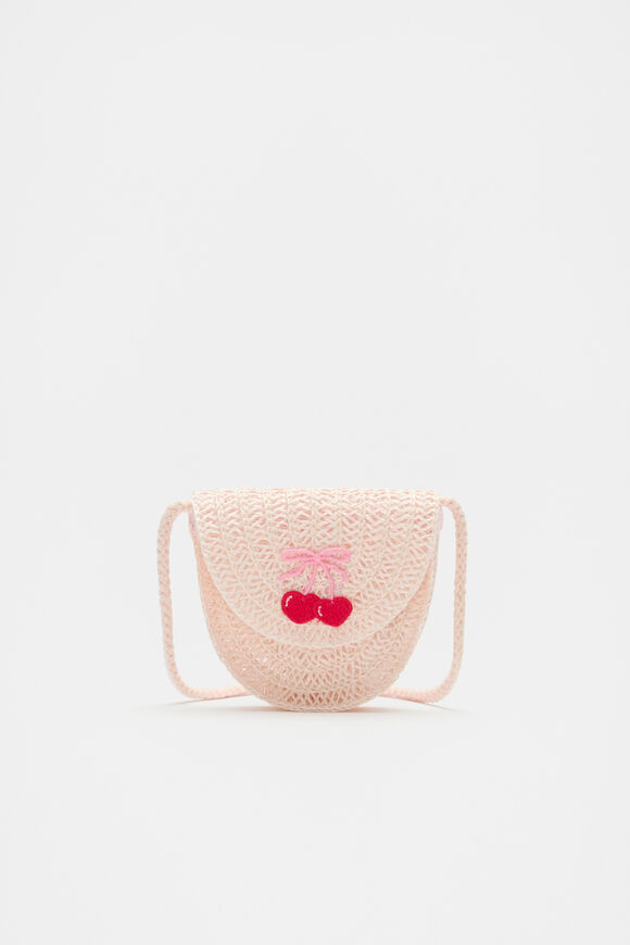 Mini Straw Cherry Bag  Cherry Blossom  hi-res