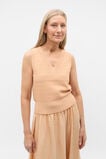 Textured Knit Vest  Apricot  hi-res