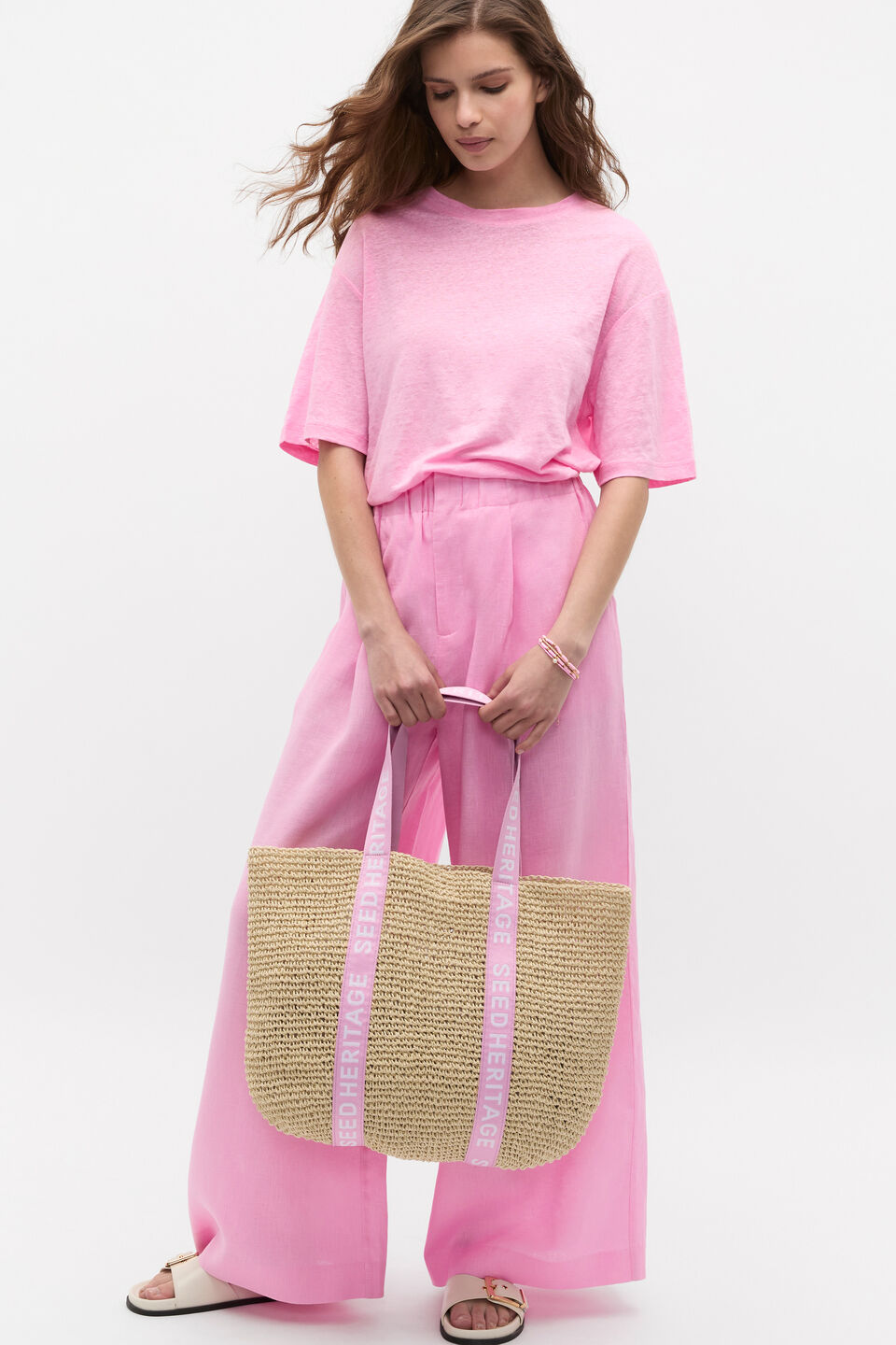 Linen Relaxed Tee  Fairy Floss