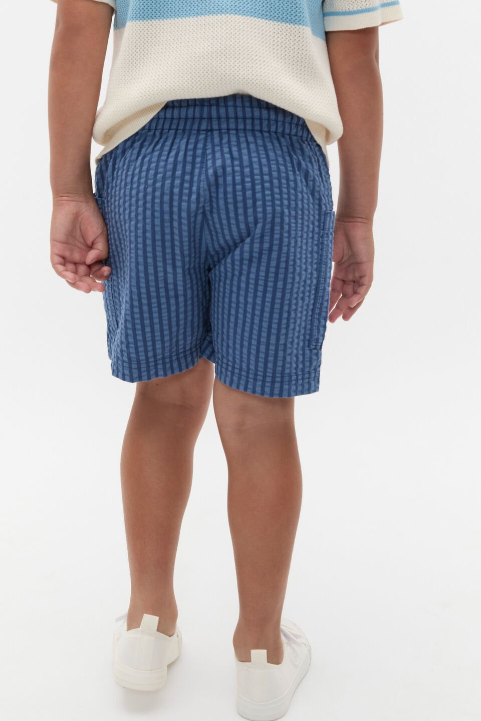 Patch Pocket Short  Washed Navy