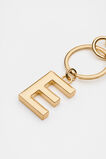 Gold Initials Keyring  E  hi-res