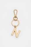 Gold Initials Keyring  N  hi-res
