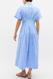 Poplin Variegated Stripe Midi Dress  Cornflower Blue Stripe  hi-res