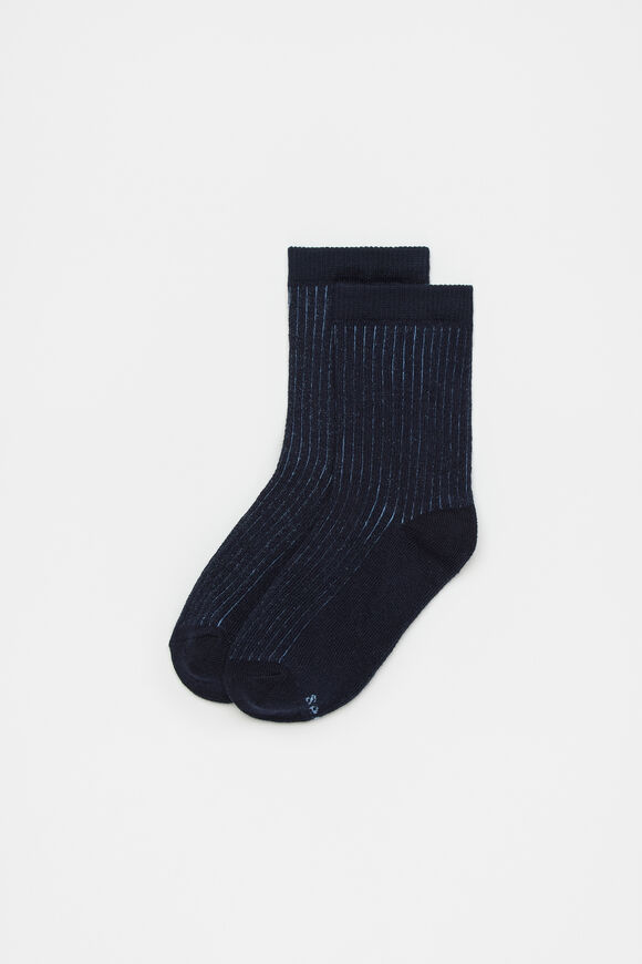 Two Tone Rib Sock  Multi  hi-res