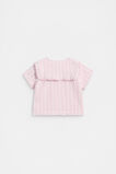 Stripe Collar Shirt  Berry  hi-res
