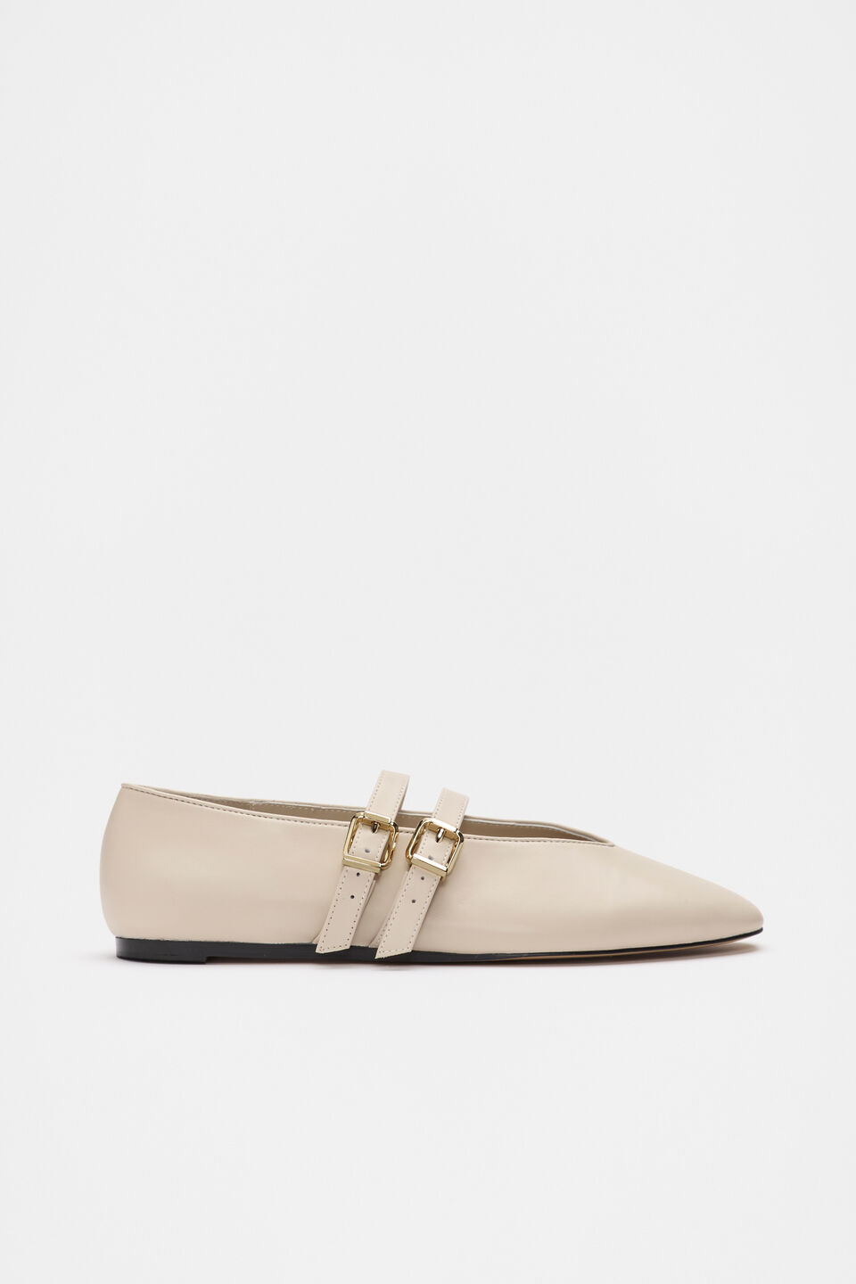 Astrid Double Strap Ballet Flat  Oat
