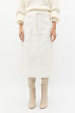 Denim Tie Waist Skirt  Cloud Cream  hi-res