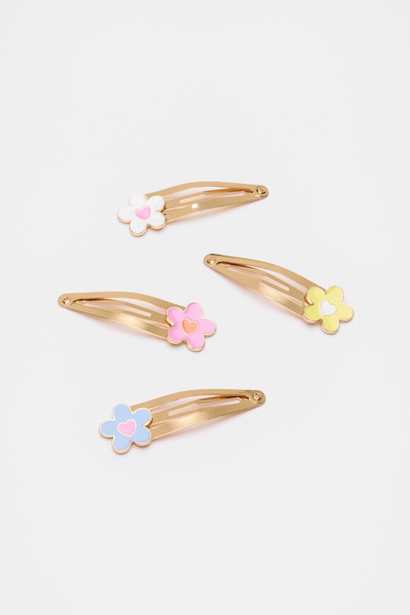 Metal Flower Snaps  Multi  hi-res