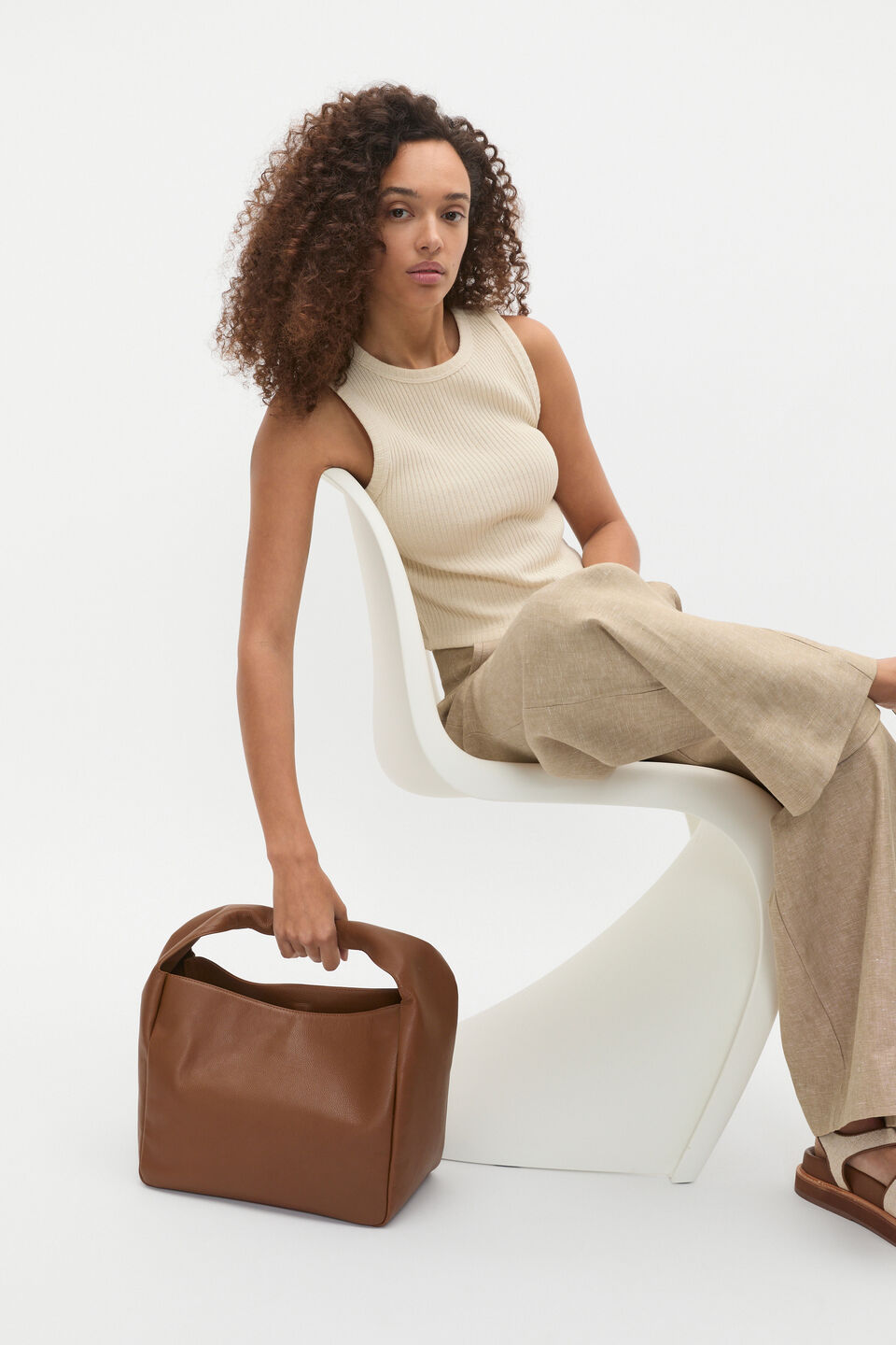 Textured Rib Tank  Tofu