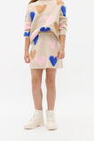 Heart Knit Skirt  Oat Marle  hi-res