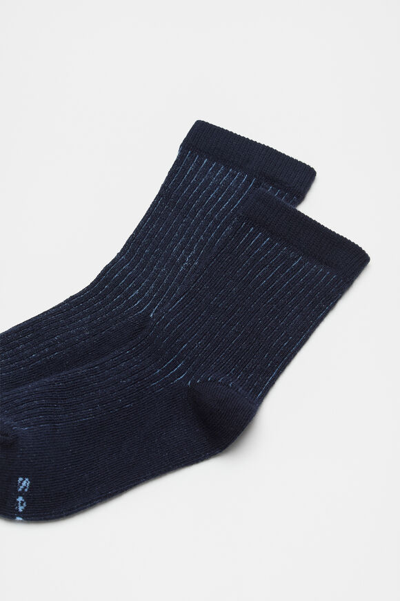 Two Tone Rib Sock  Multi  hi-res