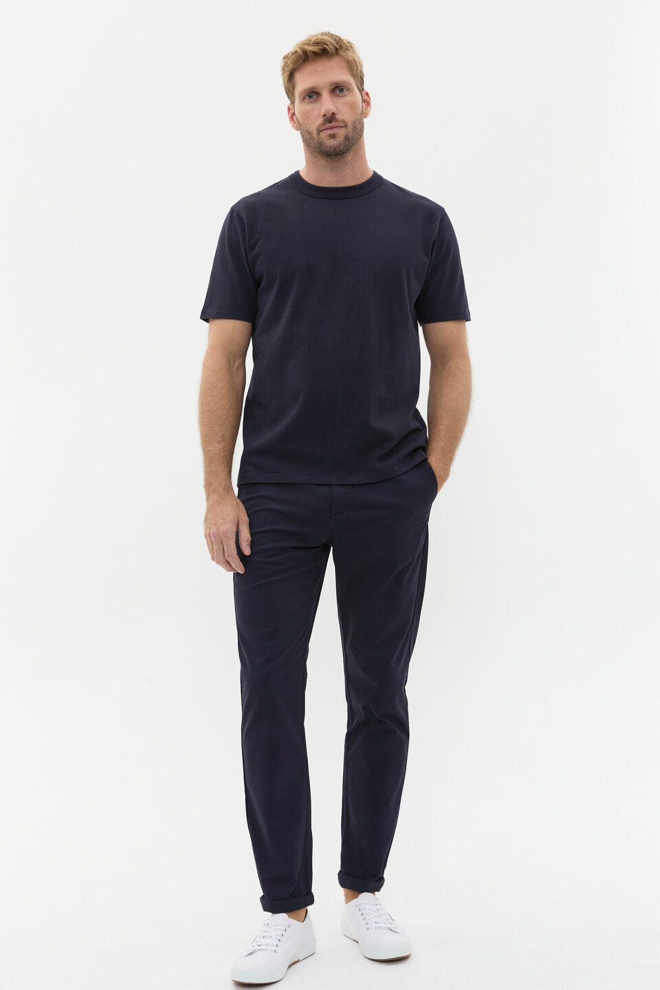 Crew Tee  Midnight Blue