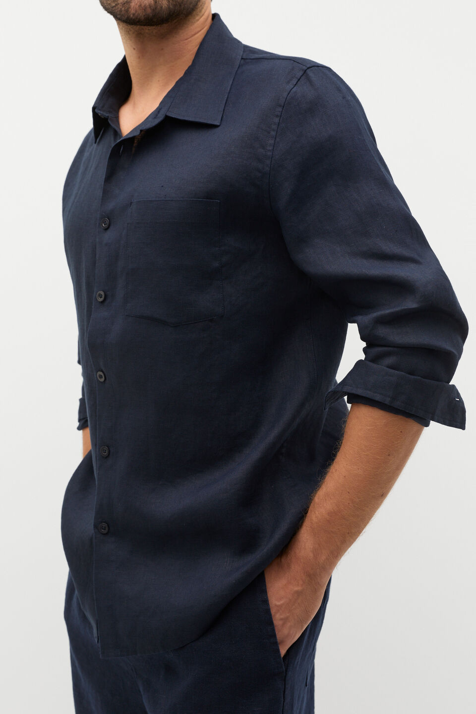Linen Everyday Shirt  Midnight Blue