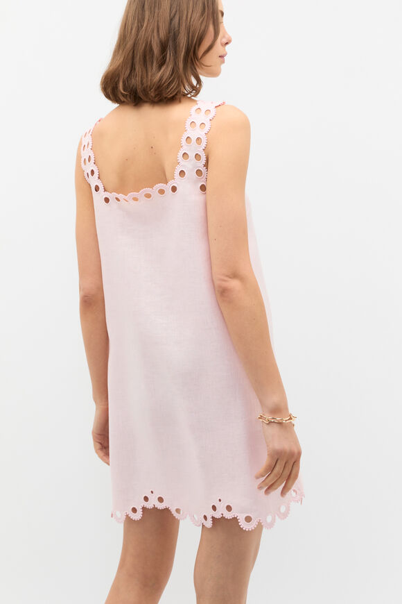 Linen Embroidered Mini Dress  Primrose  hi-res
