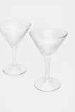 Selene Martini Glass Set of 2  Clear  hi-res