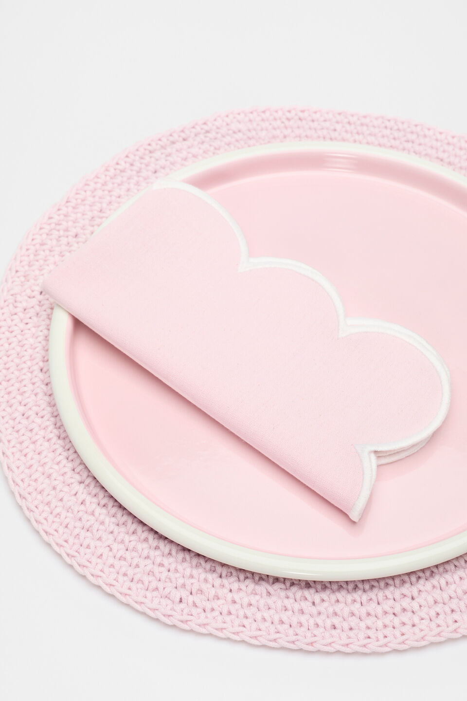 Alyra Scallop Napkin Set of 4  Fairy Floss