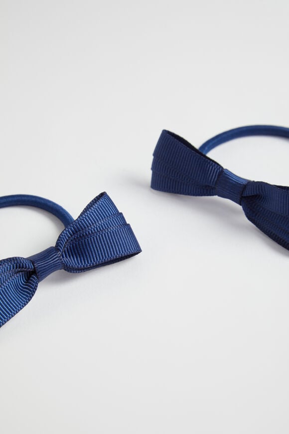 Grosgrain Bow Elastic Pack  Navy  hi-res