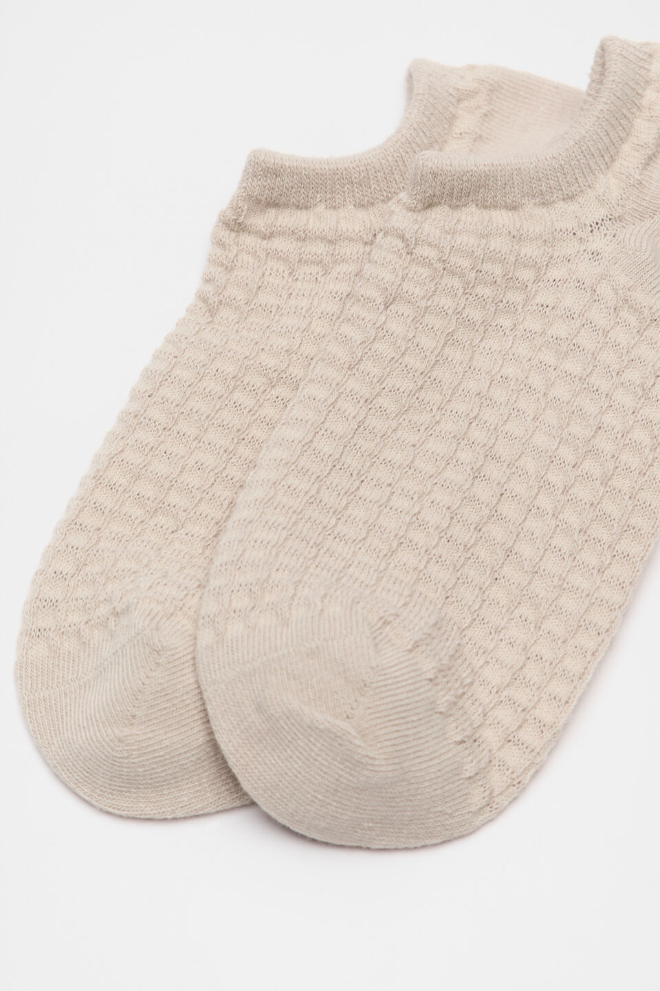 Waffle Sneaker Sock  Light Cookie