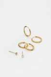 Waterproof Trio Stud Ear Pack  Gold  hi-res