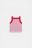 Stripe Logo Rib Tank  Chilli Stripe  hi-res