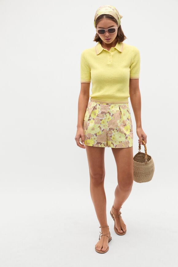 Linen Vintage Floral Short  Vintage Floral  hi-res