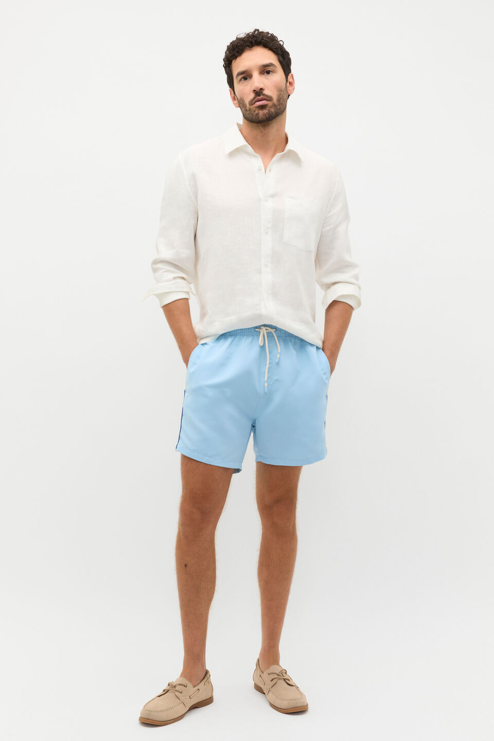 Panel Swim Short  Sky Blue