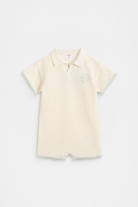 Knit Trophy Romper  Vintage Cream  hi-res