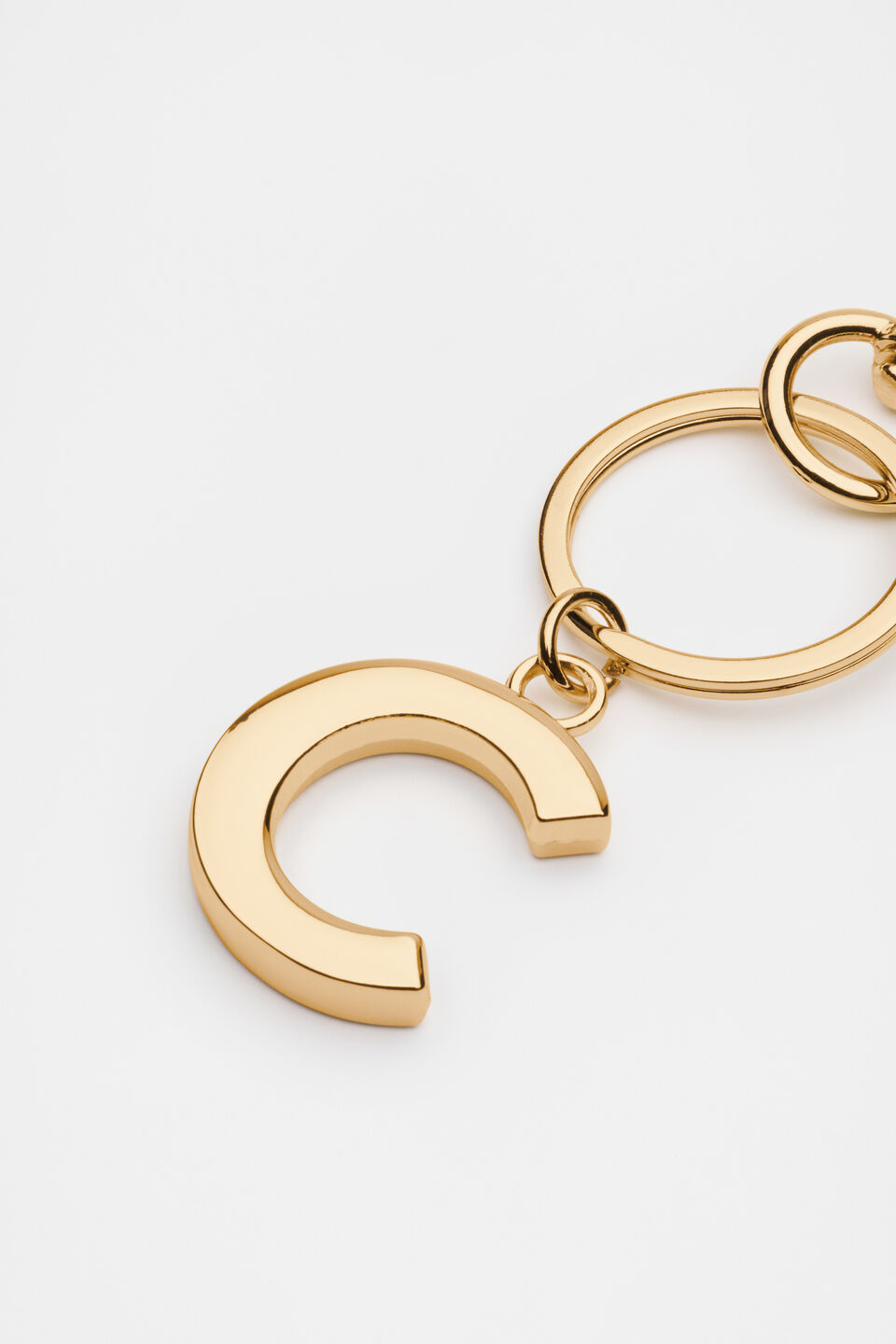 Gold Initials Keyring  C