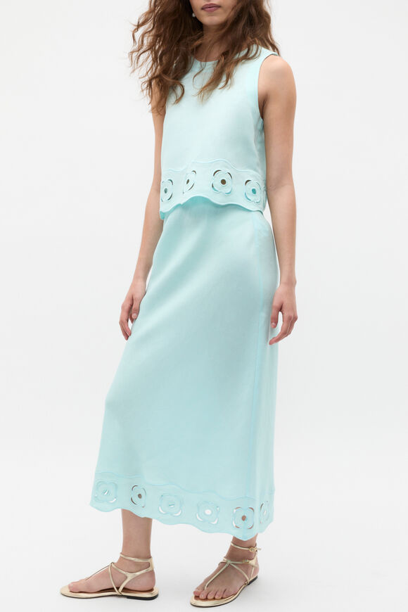 Retro Embroidered Hem Midi Skirt  Skyway  hi-res