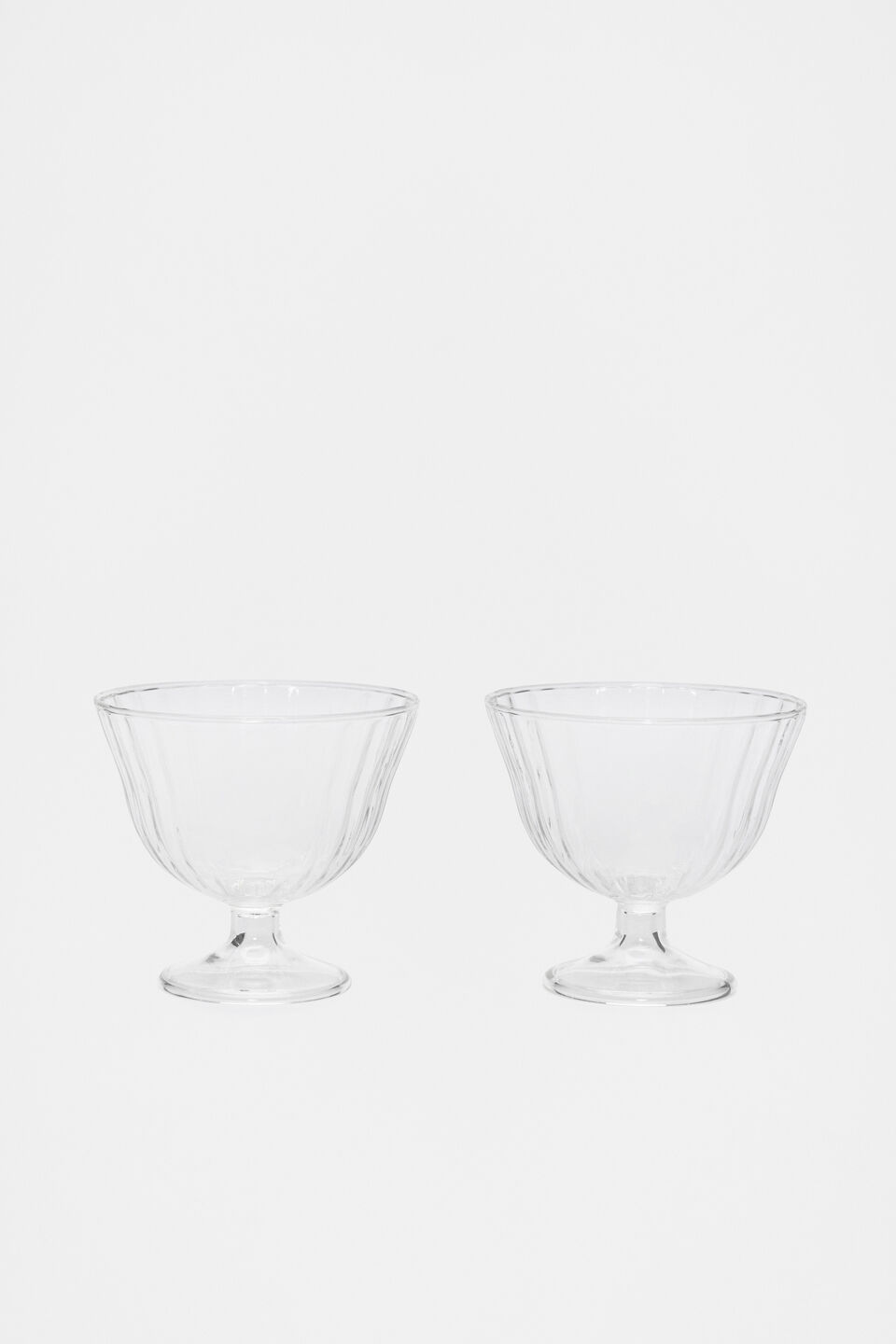 Selene Gelati Glass Set of 2  Clear